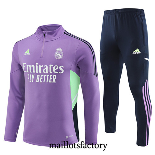 Achat Maillot du Survetement Enfant Real Madrid 2022/23 Violet fac tory s0731