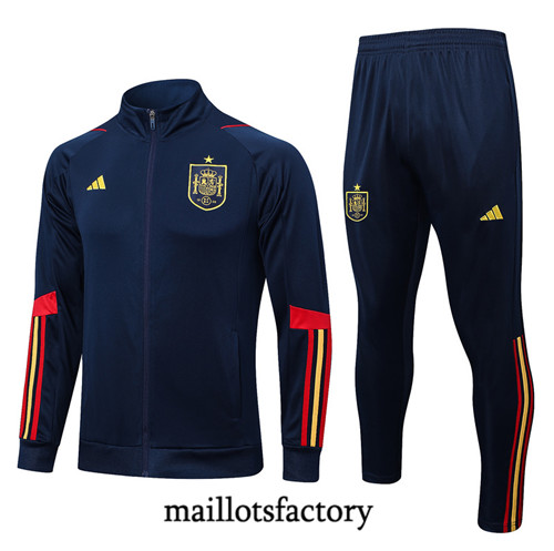 Achat Maillot du Veste Survetement Espagne 2022/23 Bleu fac tory s0613