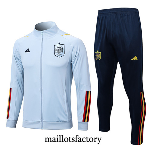 Achat Maillot du Veste Survetement Espagne 2022/23 Bleu fac tory s0615