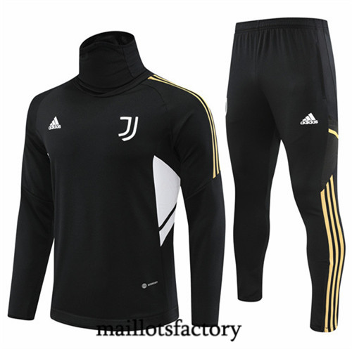 Maillots factory 23159 Survetement du foot Juventus 2022/23 Noir Pas Cher Fiable