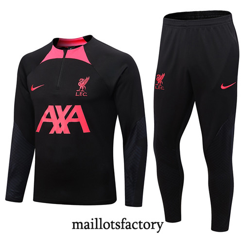 Achat Maillot du Survetement Liverpool 2022/23 noir fac tory s0651