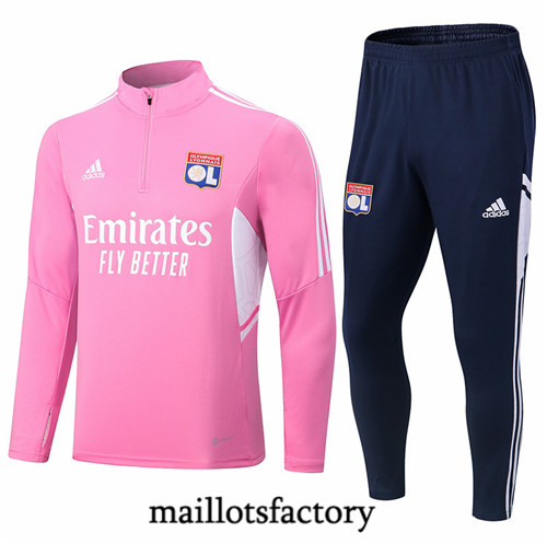 Maillots factory 23037 Survetement du foot Lyon 2022/23 Rose Pas Cher Fiable