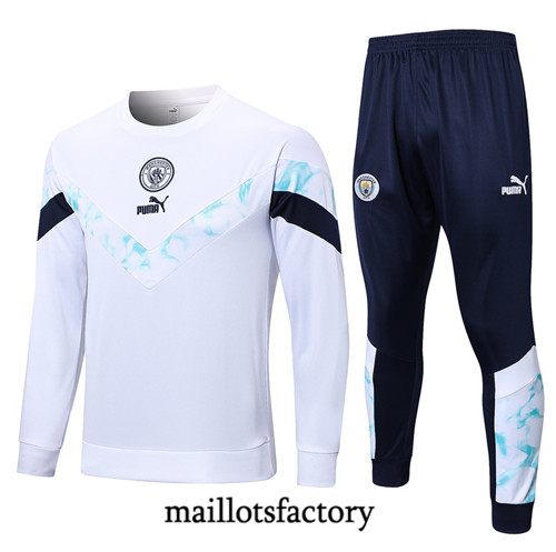 Achat Maillot du Survetement Manchester City 2022/23 Blanc fac tory s0664