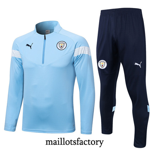 Achat Maillot du Survetement Manchester City 2022/23 Bleu fac tory s0665