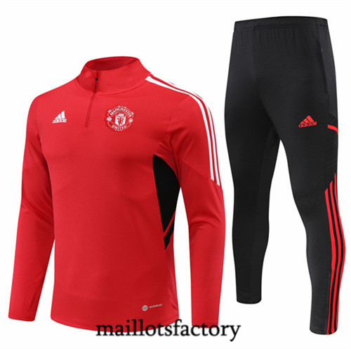 Maillots factory 23141 Survetement du foot Manchester United 2022/23 Rouge Pas Cher Fiable