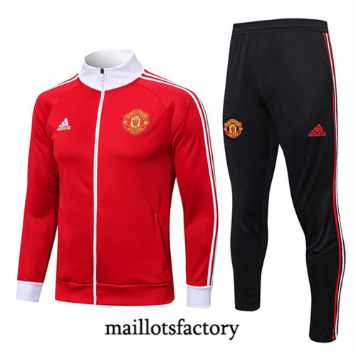 Achat Maillot du Veste Survetement Manchester United 2022/23 rouge fac tory s0686