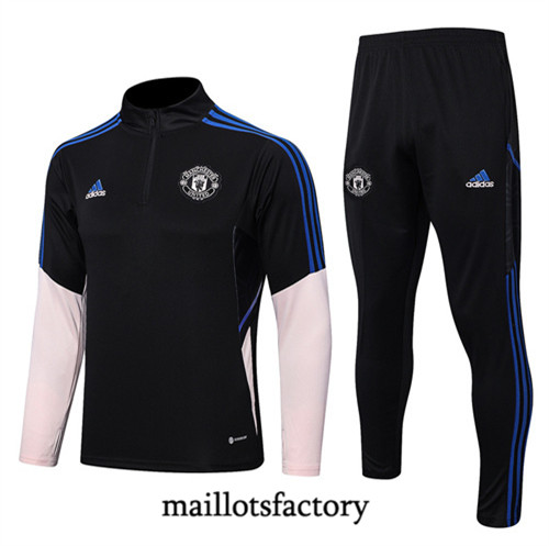 Achat Maillot du Survetement Manchester United 2022/23 noir fac tory s0687