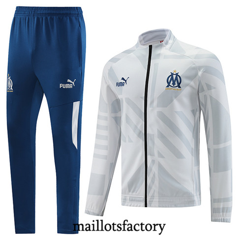 Achat Maillot du Veste Survetement Marseille 2022/23 Blanc fac tory s0557