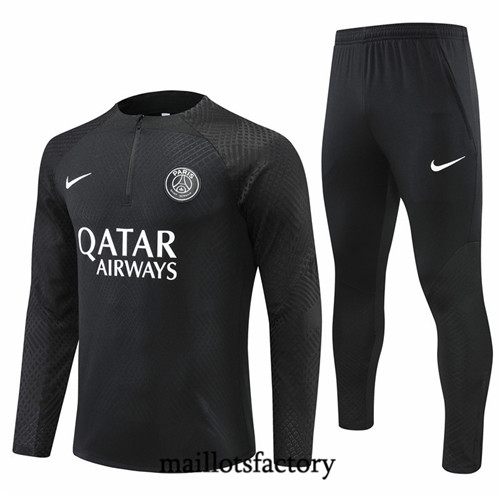 Maillots factory 23043 Player Survetement du foot Paris PSG 2022/23 Noir Pas Cher Fiable