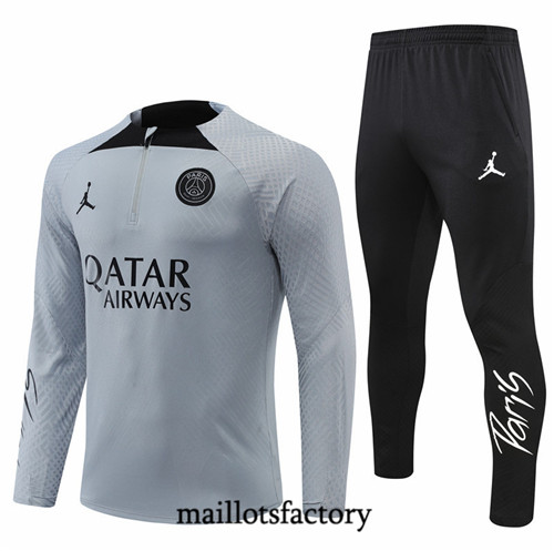 Maillots factory 23044 Player Survetement du foot Paris PSG 2022/23 Gris Pas Cher Fiable