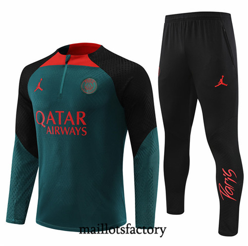 Maillots factory 23048 Player Survetement du foot Paris PSG 2022/23 Vert Pas Cher Fiable