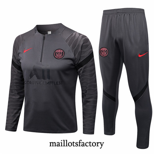 Maillots factory 23055 Survetement du foot Paris PSG 2022/23 Gris Pas Cher Fiable