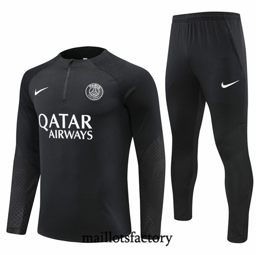 Maillots factory 23059 Survetement du foot Paris PSG 2022/23 Noir Pas Cher Fiable