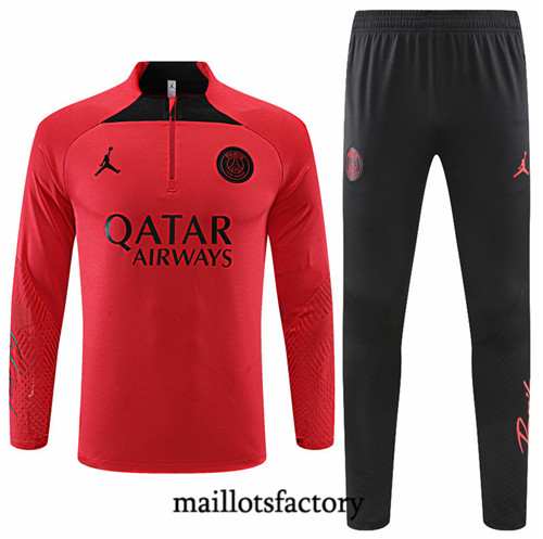 Maillots factory 23069 Survetement du foot Paris PSG 2022/23 Rouge Pas Cher Fiable