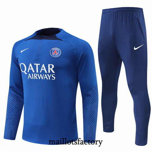 Maillots factory 23076 Survetement du foot Paris PSG 2022/23 Bleu Pas Cher Fiable