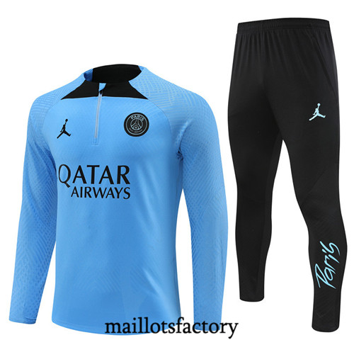 Achat Maillot du Survetement Player Paris PSG 2023/24 Bleu fac tory s0565