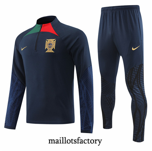 Maillots factory 23109 Survetement du foot Portugal 2022/23 Bleu Pas Cher Fiable