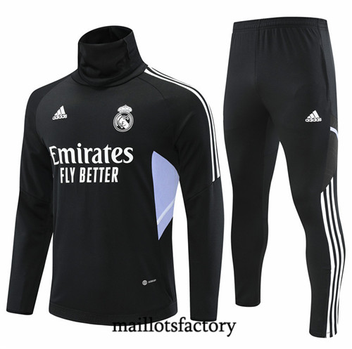 Maillots factory 23028 Survetement du foot Real Madrid 2022/23 Noir Pas Cher Fiable