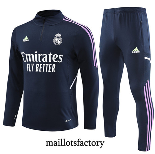 Achat Maillot du Survetement Real Madrid 2022/23 Bleu fac tory s0543