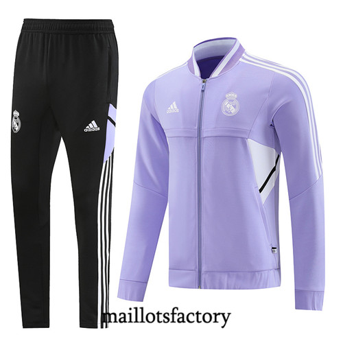 Achat Maillot du Veste Survetement Real Madrid 2022/23 Violet fac tory s0547