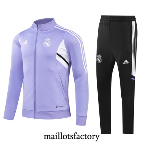 Achat Maillot du Veste Survetement Real Madrid 2022/23 Violet fac tory s0550