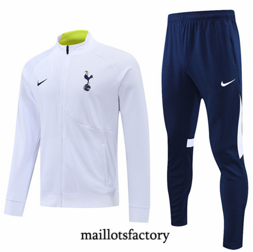 Maillots factory 23148 Veste Survetement du foot Tottenham Hotspur 2022/23 Blanc Pas Cher Fiable