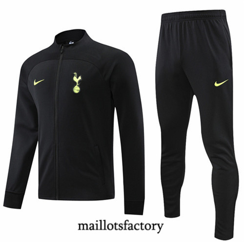 Maillots factory 23149 Veste Survetement du foot Tottenham Hotspur 2022/23 Noir Pas Cher Fiable