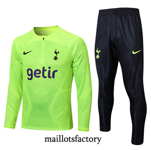 Achat Maillot du Survetement Tottenham Hotspur 2022/23 vert fac tory s0690