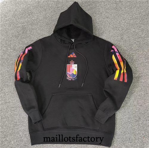 Maillots factory 23383 Veste Sweat A Capuche Belgique 2022/23 Noir Pas Cher Fiable