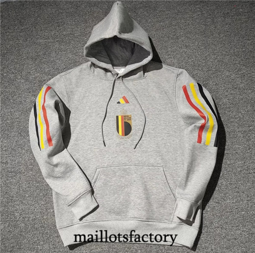 Maillots factory 23384 Veste Sweat A Capuche Belgique 2022/23 Gris Pas Cher Fiable