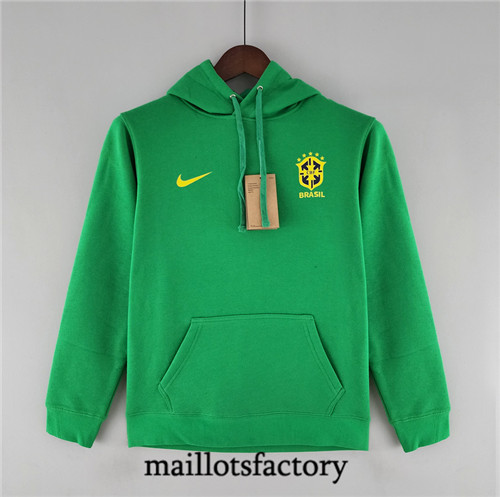 Maillots factory 23388 Veste Sweat A Capuche Bresil 2022/23 Vert Pas Cher Fiable