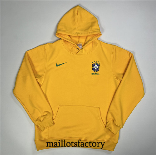 Achat Maillot du Veste Sweat A Capuche Brésil 2023/24 jaune fac tory s0815