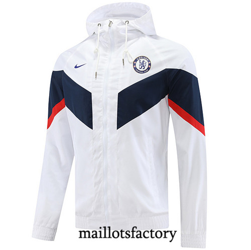 Achat Maillot du Veste Coupe vent Chelsea 2022/23 Blanc fac tory s0833