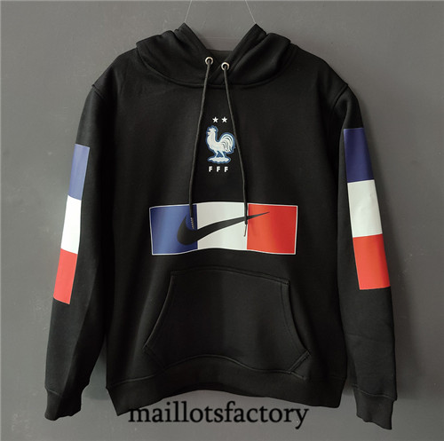 Maillots factory 23395 Veste Sweat A Capuche France 2022/23 Noir Pas Cher Fiable