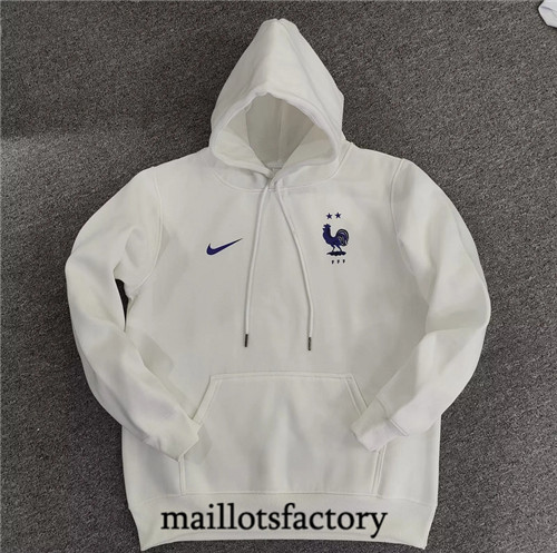 Maillots factory 23399 Veste Sweat A Capuche France 2022/23 Blanc Pas Cher Fiable