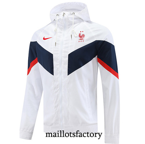 Achat Maillot du Veste Coupe vent France 2022/23 Blanc fac tory s0821