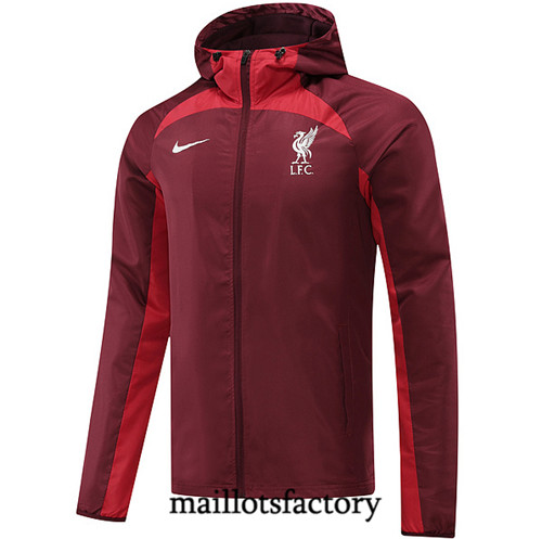 Achat Maillot du Veste Coupe vent Liverpool 2022/23 rouge fac tory s0840