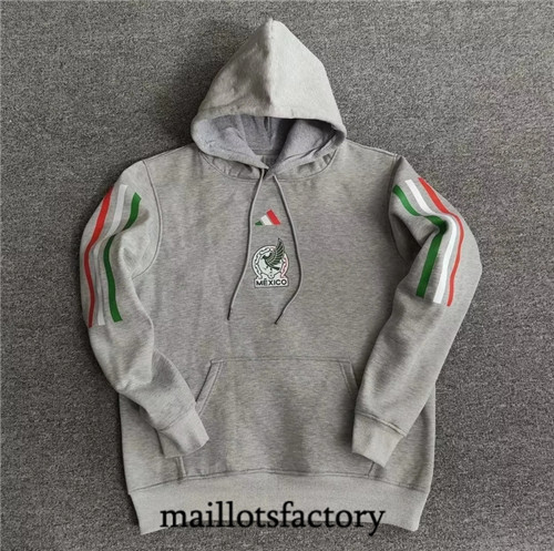 Maillots factory 23402 Veste Sweat A Capuche Mexique 2022/23 Gris Pas Cher Fiable