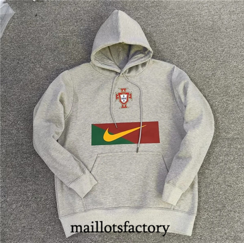 Maillots factory 23405 Veste Sweat A Capuche Portugal 2022/23 Gris Pas Cher Fiable