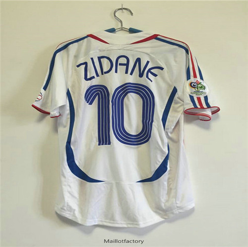 Nouveaux Retro Maillot du France 2006 Exterieur (10 ZIDANE)