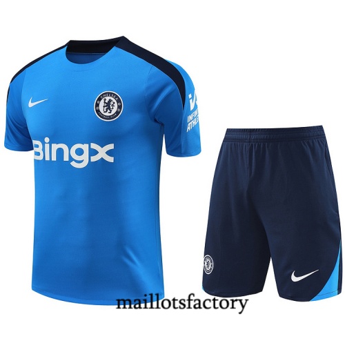 Achat Maillot d'entrainement Chelsea + Shorts 2024/25 Bleu Kit