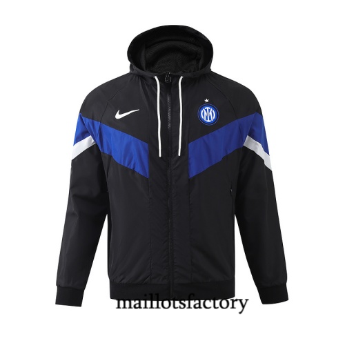 Prix Veste Coupe vent Inter Milan 2024/25 à capuche noir